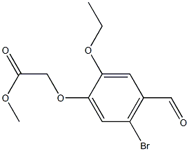 methyl (5-bromo-2-ethoxy-4-formylphenoxy)acetate Structure