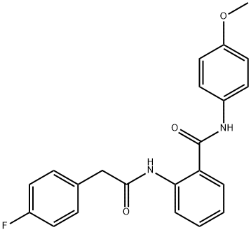 2-[[2-(4-fluorophenyl)acetyl]amino]-N-(4-methoxyphenyl)benzamide Structure