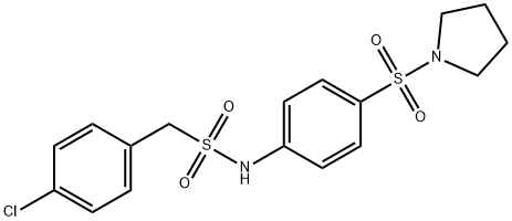 1-(4-chlorophenyl)-N-[4-(pyrrolidin-1-ylsulfonyl)phenyl]methanesulfonamide Structure