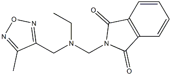 2-[[ethyl-[(4-methyl-1,2,5-oxadiazol-3-yl)methyl]amino]methyl]isoindole-1,3-dione,832141-15-8,结构式