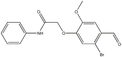 2-(5-溴-4-甲酰基-2-甲氧基苯氧基)-N-苯基乙酰胺,832674-38-1,结构式