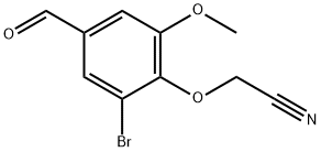 2-(2-溴-4-甲酰基-6-甲氧基苯氧基)乙腈,832674-68-7,结构式