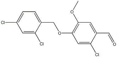 2-chloro-4-[(2,4-dichlorophenyl)methoxy]-5-methoxybenzaldehyde 结构式