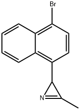 2H-Azirine, 2-(4-bromo-1-naphthalenyl)-3-methyl- 化学構造式