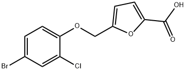 5-[(4-Bromo-2-chlorophenoxy)methyl]-2-furoic acid Structure