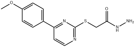 2-{[4-(4-methoxyphenyl)pyrimidin-2-yl]thio}acetohydrazide Struktur