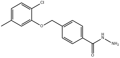 4-((2-氯-5-甲基苯氧基)甲基)苯并酰肼 结构式