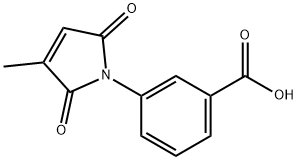 3-(3-メチル-2,5-ジオキソ-2,5-ジヒドロピロール-1-イル)-安息香酸 化学構造式