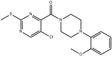 (5-chloro-2-methylsulfanylpyrimidin-4-yl)-[4-(2-methoxyphenyl)piperazin-1-yl]methanone,835894-71-8,结构式