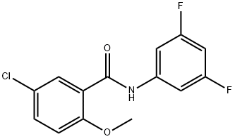 5-chloro-N-(3,5-difluorophenyl)-2-methoxybenzamide,838890-56-5,结构式