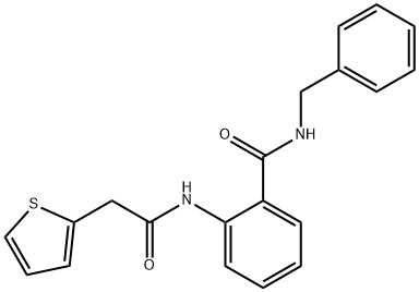 N-benzyl-2-[(2-thiophen-2-ylacetyl)amino]benzamide 结构式