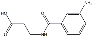 3-(3-aminobenzamido)propanoic acid Structure