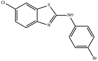 (4-Bromo-phenyl)-(6-chloro-benzothiazol-2-yl)-amine Structure