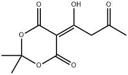 1,3-Dioxane-4,6-dione, 5-(1-hydroxy-3-oxobutylidene)-2,2-dimethyl- Struktur