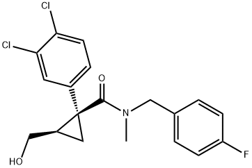 (1S,2R)-N-(4-fluorobenzyl)-1-(3,4-dichlorophenyl)-2-(hydroxymethyl)-N-methylcyclopropanecarboxamide Structure