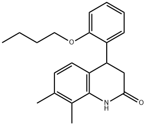 4-(2-butoxyphenyl)-7,8-dimethyl-3,4-dihydro-1H-quinolin-2-one Struktur