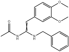N-[1-(benzylamino)-2-(3,4-dimethoxyphenyl)vinyl]acetamide Structure