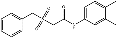 2-benzylsulfonyl-N-(3,4-dimethylphenyl)acetamide Structure