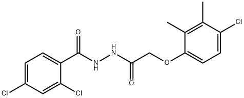 2,4-dichloro-N'-[(4-chloro-2,3-dimethylphenoxy)acetyl]benzohydrazide Structure