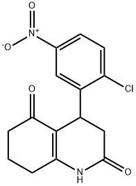 4-(2-chloro-5-nitrophenyl)-1,3,4,6,7,8-hexahydroquinoline-2,5-dione,847507-98-6,结构式