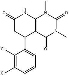 5-(2,3-dichlorophenyl)-1,3-dimethyl-6,8-dihydro-5H-pyrido[2,3-d]pyrimidine-2,4,7-trione Struktur