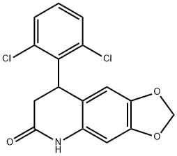 8-(2,6-dichlorophenyl)-7,8-dihydro-5H-[1,3]dioxolo[4,5-g]quinolin-6-one Structure