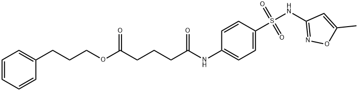 3-phenylpropyl 5-[(4-{[(5-methyl-3-isoxazolyl)amino]sulfonyl}phenyl)amino]-5-oxopentanoate Structure