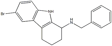 N-benzyl-6-bromo-2,3,4,9-tetrahydro-1H-carbazol-1-amine Struktur