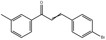 (2E)-3-(4-bromophenyl)-1-(3-methylphenyl)prop-2-en-1-one 化学構造式