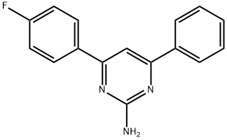 4-(4-fluorophenyl)-6-phenylpyrimidin-2-amine Struktur