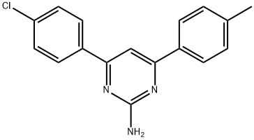 4-(4-chlorophenyl)-6-(4-methylphenyl)pyrimidin-2-amine 结构式