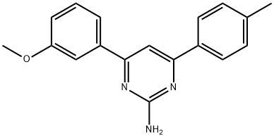 4-(3-methoxyphenyl)-6-(4-methylphenyl)pyrimidin-2-amine 化学構造式