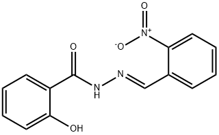 2-hydroxy-N'-(2-nitrobenzylidene)benzohydrazide 化学構造式
