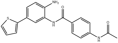 4-acetamido-N-(2-amino-5-(thiophen-2-yl)phenyl)benzamide Structure