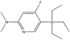 4-fluoro-N,N-dimethyl-5-triethylsilylpyridin-2-amine 结构式