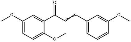 (2E)-1-(2,5-dimethoxyphenyl)-3-(3-methoxyphenyl)prop-2-en-1-one, 850169-93-6, 结构式