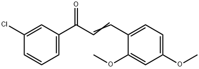 (2E)-1-(3-chlorophenyl)-3-(2,4-dimethoxyphenyl)prop-2-en-1-one, 850183-38-9, 结构式