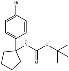 TERT-BUTYL (1-(4-BROMOPHENYL)CYCLOPENTYL)CARBAMATE Structure