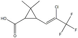 3-(2-Chloro-3,3,3-trifluoro-1-propenyl)-2,2-dimethylcyclopropanecarboxylic acid Struktur
