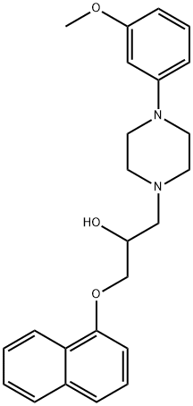 1-(4-(3-METHOXYPHENYL)PIPERAZIN-1-YL)-3-(NAPHTHALEN-1-YLOXY)PROPAN-2-OL 化学構造式