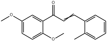 (2E)-1-(2,5-ジメトキシフェニル)-3-(2-メチルフェニル)プロプ-2-エン-1-オン 化学構造式