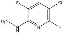 (5-chloro-3,6-difluoropyridin-2-yl)hydrazine 化学構造式