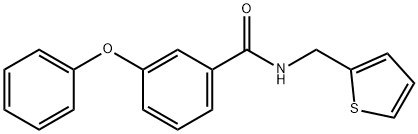 3-phenoxy-N-(thiophen-2-ylmethyl)benzamide 化学構造式