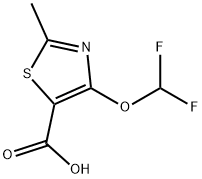 4-(二氟甲氧基)-2-甲基噻唑-5-羧酸,851755-45-8,结构式