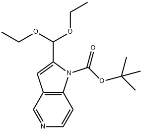 tert-butyl 2-(diethoxymethyl)-1H-pyrrolo[3,2-c]pyridine-1-carboxylate Struktur