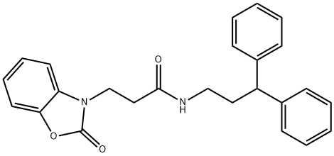 N-(3,3-diphenylpropyl)-3-(2-oxobenzo[d]oxazol-3(2H)-yl)propanamide,853751-89-0,结构式
