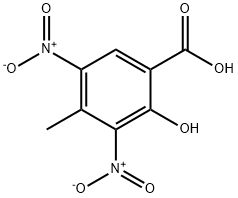 2-hydroxy-4-methyl-3,5-dinitrobenzoic acid Structure