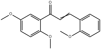 (2E)-1-(2,5-ジメトキシフェニル)-3-(2-メトキシフェニル)プロプ-2-エン-1-オン 化学構造式