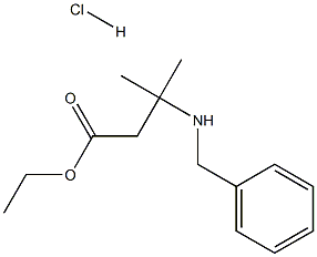 ETHYL 3-(BENZYLAMINO)-3-METHYLBUTANOATE HCL Structure