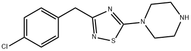 1-{3-[(4-chlorophenyl)methyl]-1,2,4-thiadiazol-5-yl}piperazine Structure